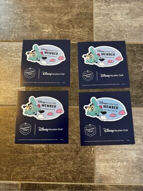 Disney Vacation Club Member, magnets, lot of 4, new, Mickey, dumbo, and Pluto